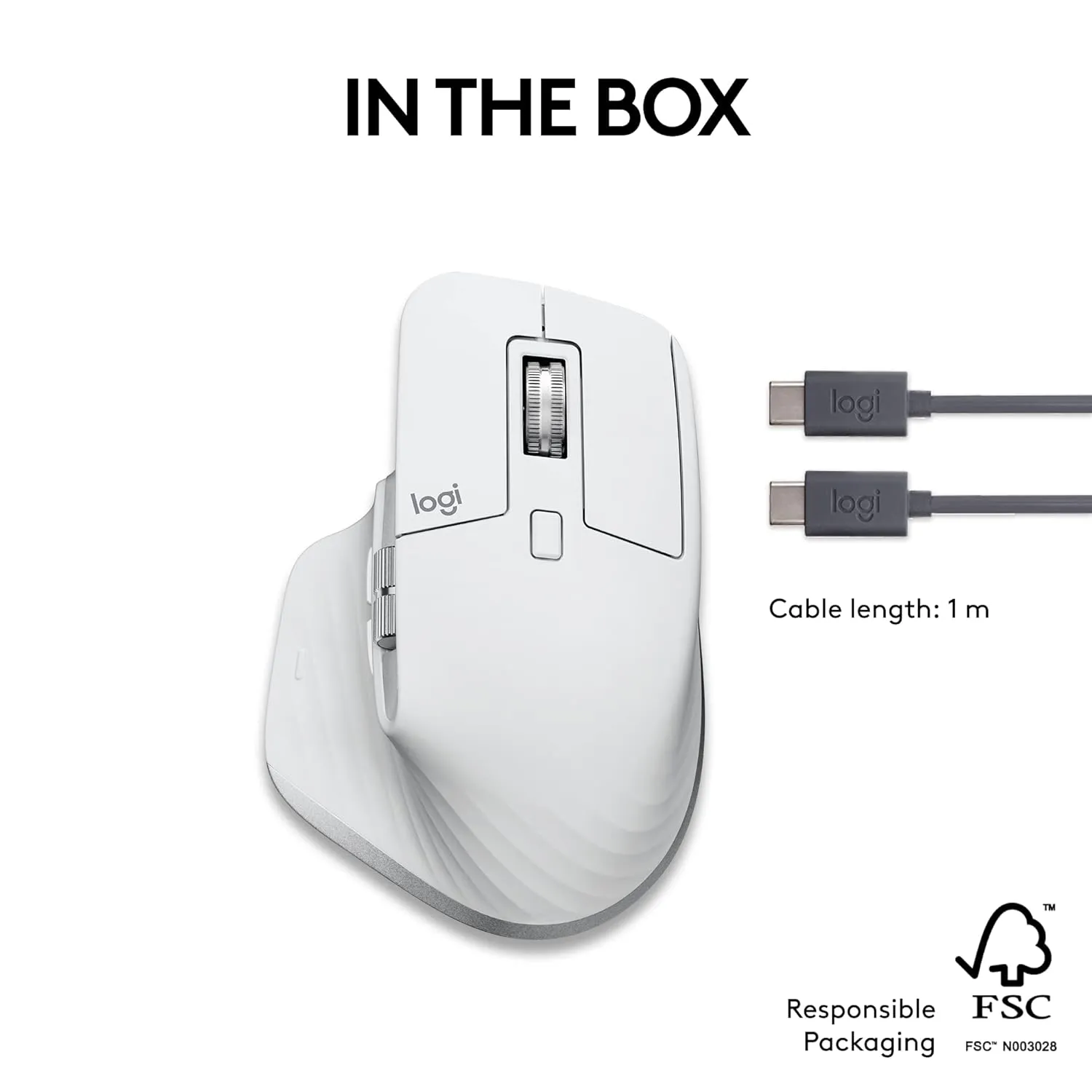 Logitech Wireless Mouse MX MASTER 3S Pale Grey For Mac (Open Box) view 4